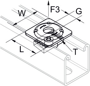 Kwikstrut 41 Klemblok QRN-SS  -  M12  RVS A4 detail 2